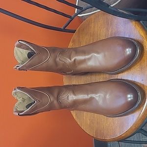 Tecovas The Dean Men's Zipper Boot. Bourbon Calfskin, size 9 D.